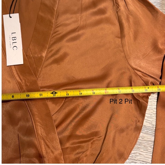 LBLC The Label Dede‎ Jumpsuit Rust Belted Viscose Blend Women's L - Picture 10 of 11